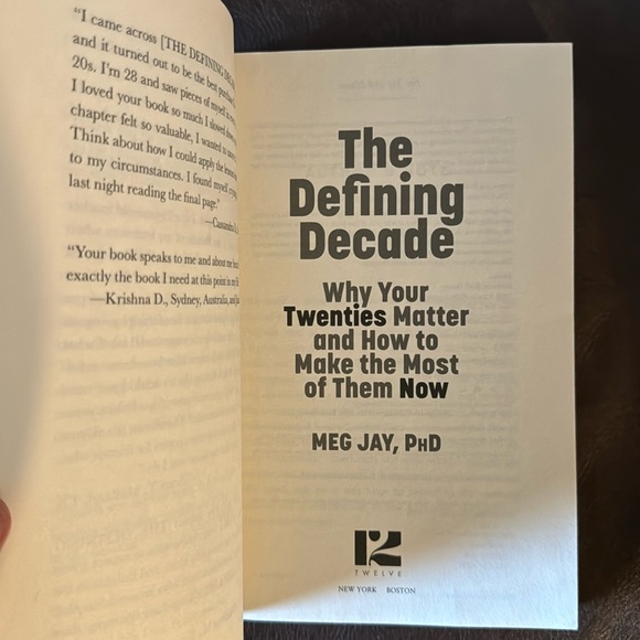 The Defining Decade by Meg Jay, PhD - Picture 2 of 3